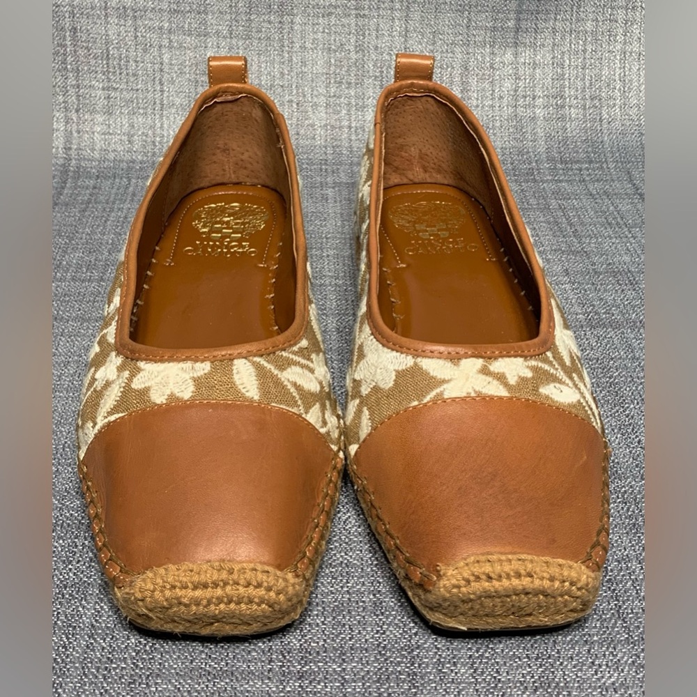 Vince Camuto Miheli Slip-On Espadrille Flats Tostada Cream / Whiskey - Picture 3 of 6